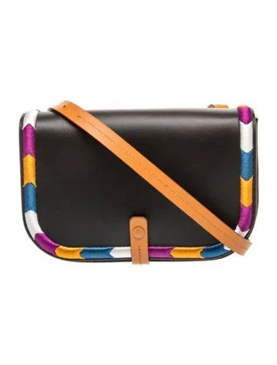 Pre-owned Il Bisonte Leather Crossbody Bag In Black