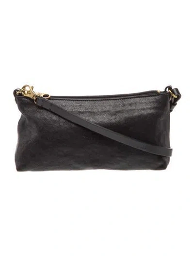 Pre-owned Il Bisonte Leather Crossbody Bag In Black