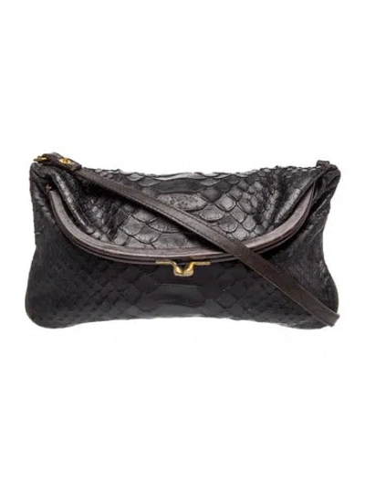 Pre-owned Il Bisonte Leather Crossbody Bag In Black