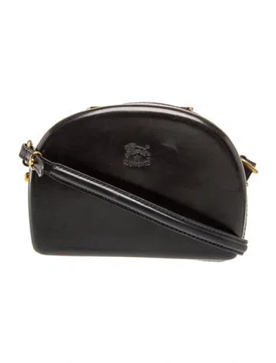Pre-owned Il Bisonte Leather Crossbody Bag In Black
