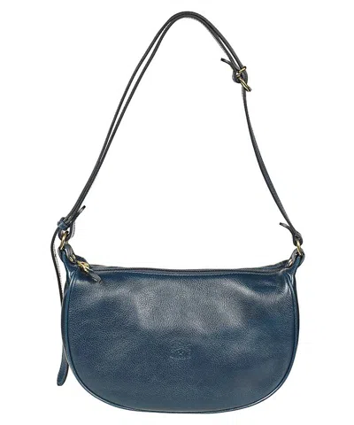 Il Bisonte Leather Crossbody Bag In Blue
