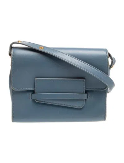 Pre-owned Il Bisonte Leather Crossbody Bag In Blue