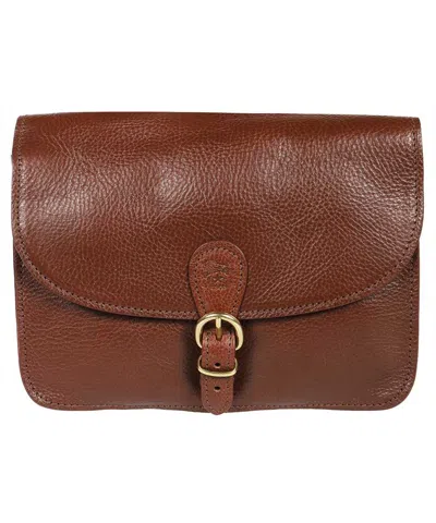 Il Bisonte Leather Crossbody Bag In Brown