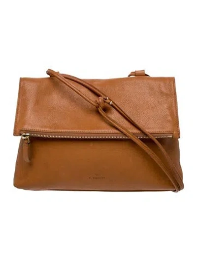 Pre-owned Il Bisonte Leather Crossbody Bag In Brown