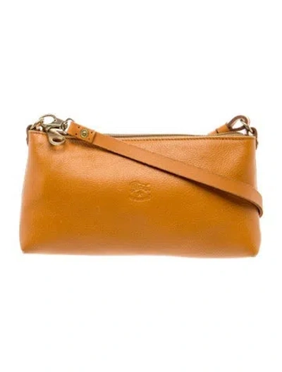 Pre-owned Il Bisonte Leather Crossbody Bag In Brown