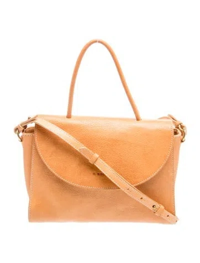 Pre-owned Il Bisonte Leather Crossbody Bag In Brown