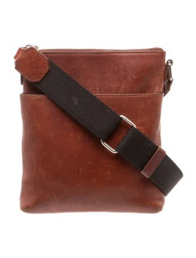 Pre-owned Il Bisonte Leather Crossbody Bag In Brown