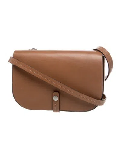 Pre-owned Il Bisonte Leather Crossbody Bag In Brown