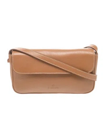 Pre-owned Il Bisonte Leather Crossbody Bag In Brown/neutrals