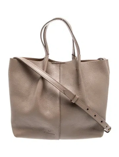 Pre-owned Il Bisonte Leather Crossbody Bag In Grey