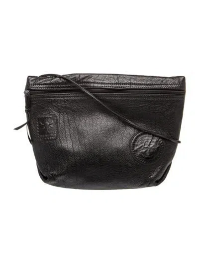 Pre-owned Il Bisonte Leather Crossbody Bag In Grey
