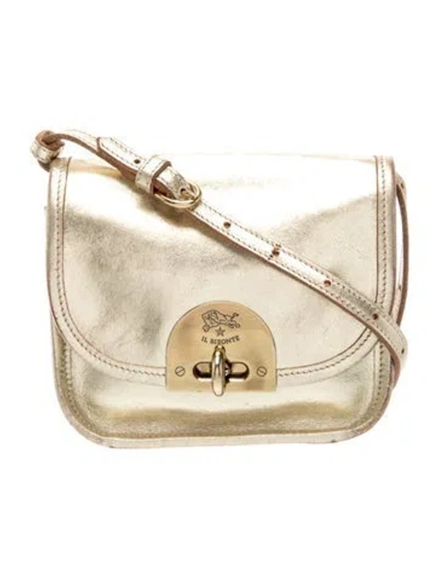 Pre-owned Il Bisonte Leather Crossbody Bag In Neutral