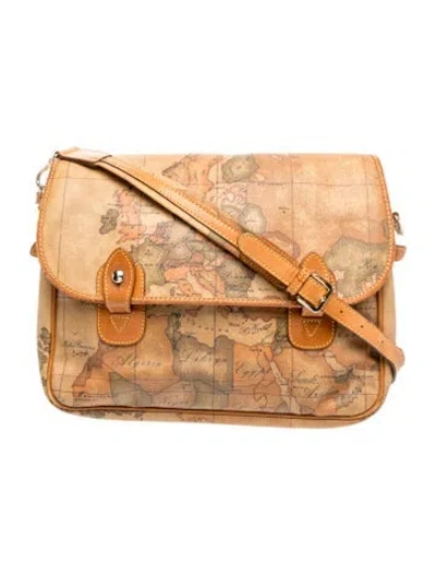 Pre-owned Il Bisonte Leather Crossbody Bag In Neutral