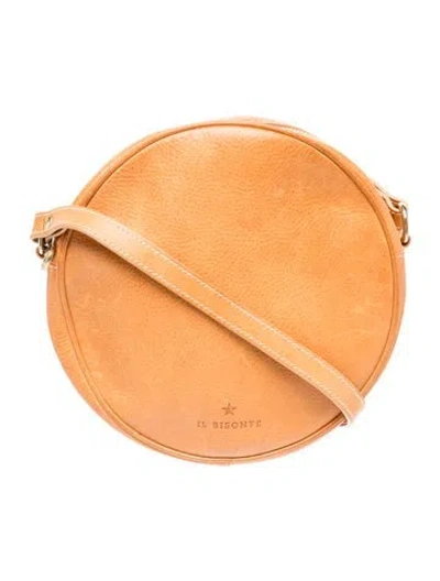 Pre-owned Il Bisonte Leather Crossbody Bag In Neutrals
