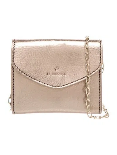 Pre-owned Il Bisonte Leather Crossbody Bag In Neutrals