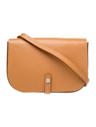 Pre-owned Il Bisonte Leather Crossbody Bag In Neutrals