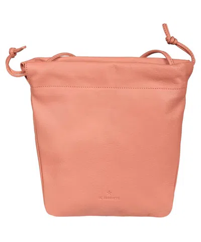 Il Bisonte Leather Crossbody Bag In Pink