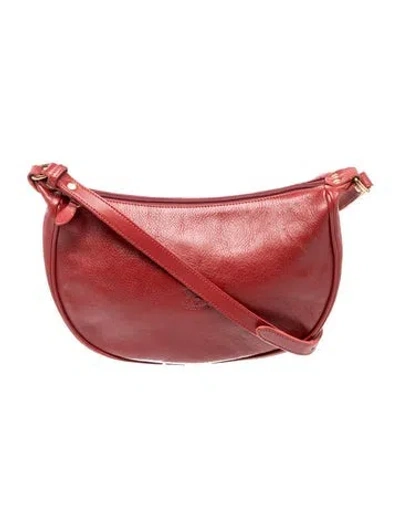 Pre-owned Il Bisonte Leather Crossbody Bag In Pink