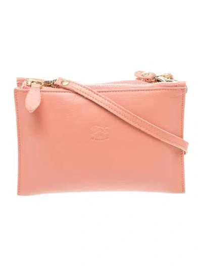 Pre-owned Il Bisonte Leather Crossbody Bag In Pink
