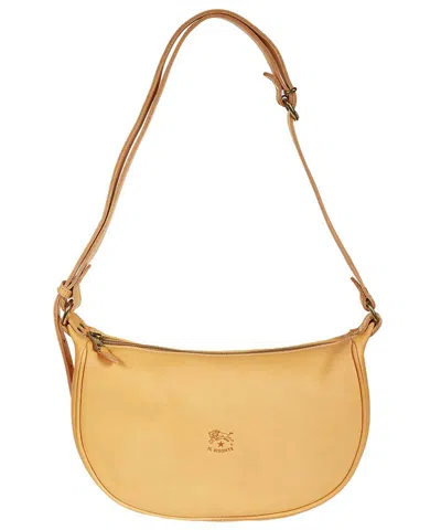 Il Bisonte Leather Crossbody Bag In Sand