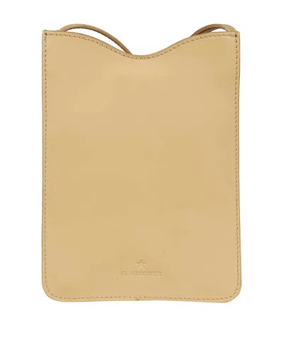 Il Bisonte Leather Crossbody Bag In Sand