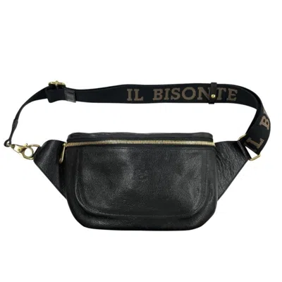 Pre-owned Il Bisonte Leather Fanny Pack () In Black