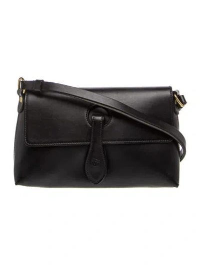 Pre-owned Il Bisonte Leather Shoulder Bag In Black