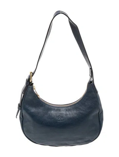 Pre-owned Il Bisonte Leather Shoulder Bag In Blue