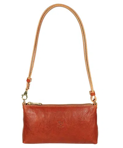 Il Bisonte Leather Shoulder Bag In Brown