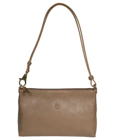 Il Bisonte Leather Shoulder Bag In Brown