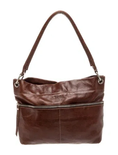 Pre-owned Il Bisonte Leather Shoulder Bag In Brown