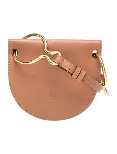 Pre-owned Il Bisonte Leather Shoulder Bag In Brown