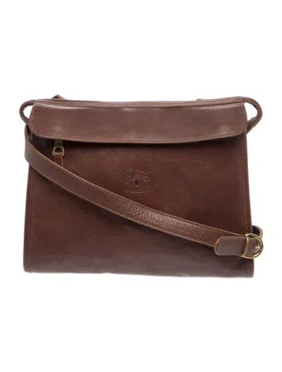 Pre-owned Il Bisonte Leather Shoulder Bag In Brown