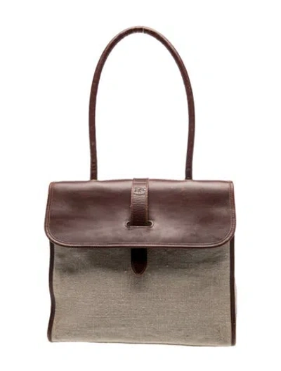 Pre-owned Il Bisonte Leather Shoulder Bag In Brown