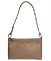 Il Bisonte Leather Shoulder Bag In Gray