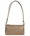 Il Bisonte Leather Shoulder Bag In Gray