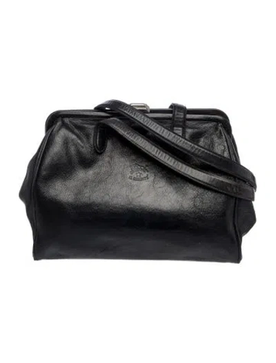 Pre-owned Il Bisonte Leather Shoulder Bag In Gray