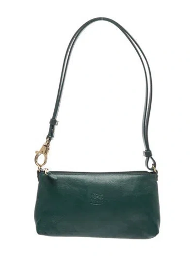 Pre-owned Il Bisonte Leather Shoulder Bag In Green
