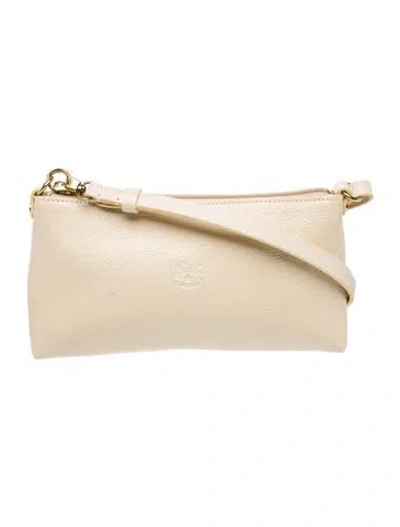 Pre-owned Il Bisonte Leather Shoulder Bag In Neutrals