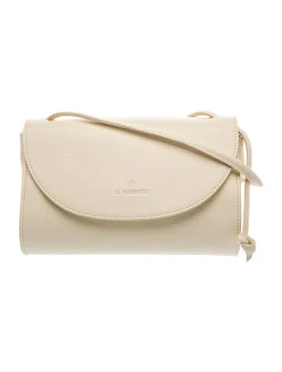 Pre-owned Il Bisonte Leather Shoulder Bag In Neutrals