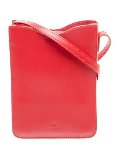 Pre-owned Il Bisonte Leather Shoulder Bag In Red