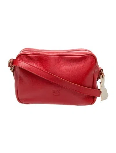 Pre-owned Il Bisonte Leather Shoulder Bag In Red