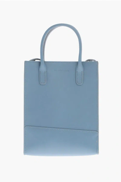 Il Bisonte Leather Sole Mini Bag With Shoulder Strap In Blue