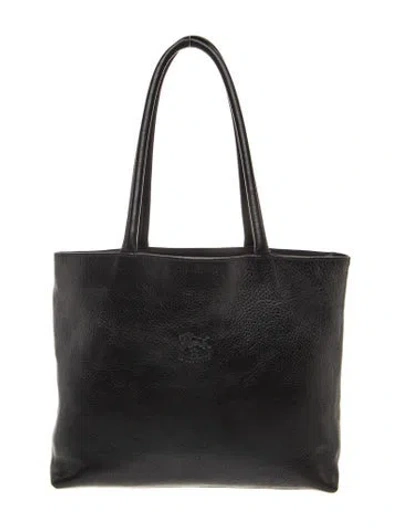 Pre-owned Il Bisonte Leather Tote In Black