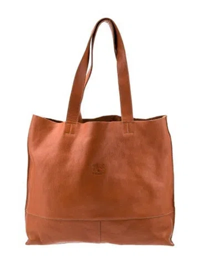 Pre-owned Il Bisonte Leather Tote In Brown