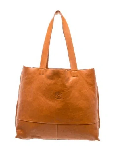 Pre-owned Il Bisonte Leather Tote In Brown