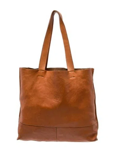 Pre-owned Il Bisonte Leather Tote In Brown