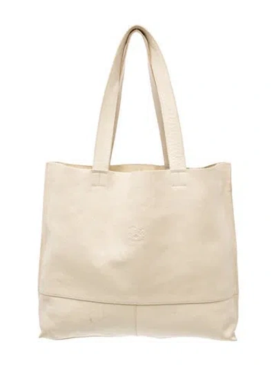 Pre-owned Il Bisonte Leather Tote In Neutral