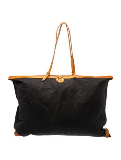 Pre-owned Il Bisonte Leather Weekender Bag In Black