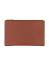 Il Bisonte Leather Zip Closure Case In Bordeaux